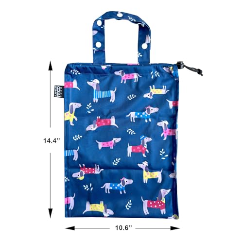 Cute Hanging Car Trash Garbage Bag 100% Leakproof Waterproof Multipurpose for Car Back Front Seat Console with Hanging Strap (Cute Dogs) - color: Cute Dogs