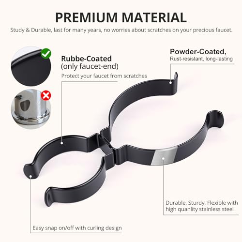 RV Round Soap Dispenser Holder, Durable Stainless Steel Organization Accessories to Secure Soap Bottle, for Camper, Camper Van or Motorhome, Fits Round RV Faucets & Bottles, Easy Snap-On, Space-saving