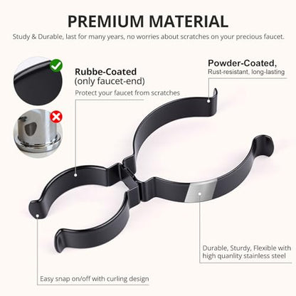 RV Round Soap Dispenser Holder, Durable Stainless Steel Organization Accessories to Secure Soap Bottle, for Camper, Camper Van or Motorhome, Fits Round RV Faucets & Bottles, Easy Snap-On, Space-saving