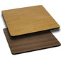 Flash Furniture Glenbrook 36'' Square Table Top with Natural or Walnut Reversible Laminate Top - color: Natural/Walnut, size: 36" Square