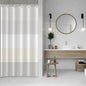 Boho Shower Curtain for Bathroom 36x72 inches White Grey Lines Waterproof Shower Curtain Set with Hooks Bohemian Stripe Fabric Stall RV Shower Curtains - color: Beige, size: 36"W x 72"L (Pack of 1)