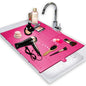 BRIAN & DANY Makeup Mat for Sink, Bathroom Sink Cover for Counter Space, Foldable Silicone Sink Mat Organizer Countertop RV Space Saver, Pink, 19.3" x 15.5" - color: Pink