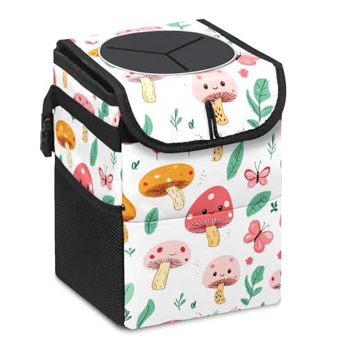 Car Trash Can – Multi-Purpose, Lightweight and Portable with Durable Water-Resistant Coating, No Installation Required, Practical and Ample Capacity, Variety of Colors.Mushroom - color: Mushroom(10)