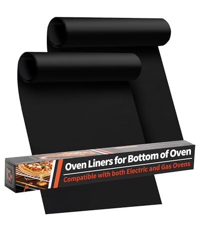 Oven Liners for Bottom of Oven - 2 Pack Large Heavy Duty Oven Mats, 17"x 25" Reusable Matt Liner for Electric, Gas, Toaster Ovens & Grills, BPA & PFOA Free, Kitchen Essentials, Black - color: Black, size: 2 Pack 17”x25”