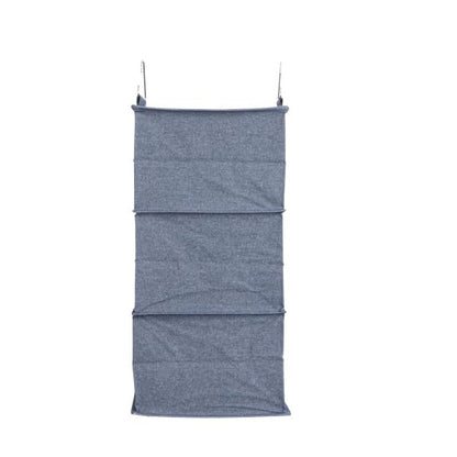 Household Essentials Hanging Cotton Blend Closet Organizer with 3 Storage Shelves, Denim - color: Denim