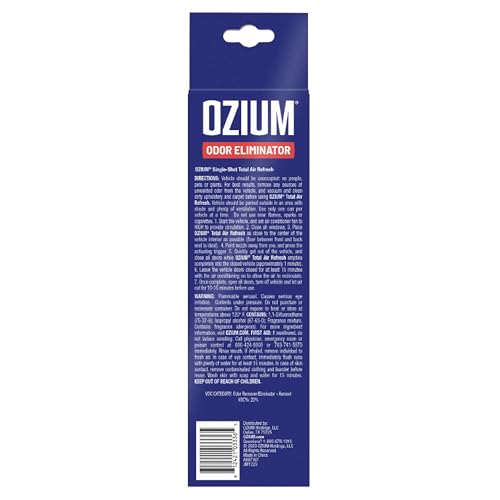 OZIUM® Air Freshener Odor Eliminator, 2oz Single Shot Total Air Refresh & Car Air Freshener – Original – 4 Pack