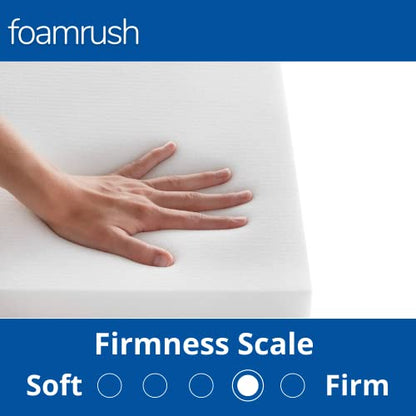 FoamRush 4" x 26" x 30" High Density Upholstery Foam Cushion (Seat Replacement, Upholstery Sheet, Foam Rubber Padding, Bench Seat Cushion Replacement) Made in USA - color: High Density, size: 4" x 26" x 30"