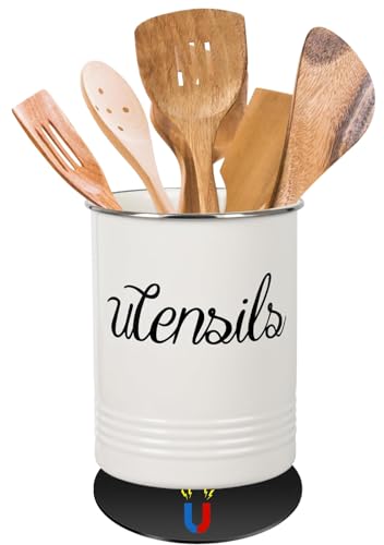 Magnetic RV Utensil Holder - Portable Metal Cutlery Organizer for Campers and Kitchen with Adhesive Magnet, Stylish Countertop Organizer and Kitchen Decor Caddy
