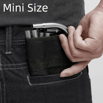 Portable Mini Folding Stool, Small Camping Stool Mortable Stool Can Hold Up to 150 Lbs for Adults - color: Mini-silverblack