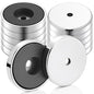 12 Pcs Ceramic Round Base Magnet with Chrome Plated Steel Cup, 35lbs Heavy Duty Circle Magnet with Hole Magnetic Round Base for Workshop RV Conversion Cabinet Fixture(D1.97 xC0.19 xT0.3) - size: D1.97"xC0.19"xT0.3"