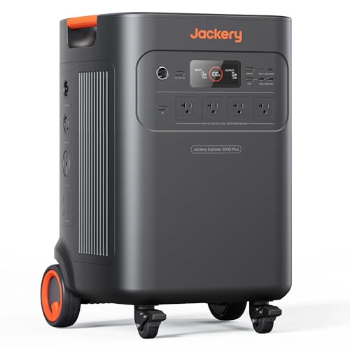 Jackery Solar Generator 5000 Plus Portable Power Station, 5040Wh LiFePO4, 7200W 120V/240V AC Output, Expandable to 60kWh, Essential Home Backup for Power Outages (Solar Panel Optional) - style: Explorer 5000 Plus(5040Wh)