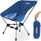 MARCHWAY Lightweight Folding Camping Chair with Spring Lock, Stable Compact Portable for Outdoor Camp, Travel, Beach, Picnic, Festival, Hiking, Backpacking (Lowback Dark Blue) - color: Lowback Dark Blue