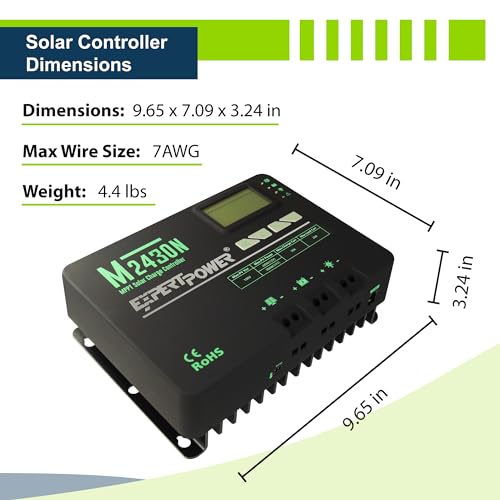 ExpertPower 400W 12V Solar Panel Kit | 400W Mono Rigid Solar Panels, 30A MPPT Solar Charge Controller | RV, Trailer, Camper, Marine, Off Grid, Solar Projects - size: 400W + 30A MPPT