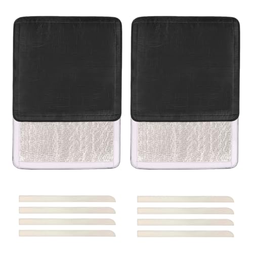 RV Roof Vent Skylight Insulator Cover, Sun Blackout Fabric for Camper (16 x 16 inch)- Black- 2 Pack - color: black-2 Pack