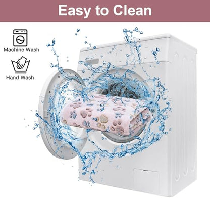 Dono 1 Pack 3 Blankets Soft Fluffy Paw Print Pattern Fleece Pet Blanket Warm Sleep Mat Puppy Kitten Blanket Doggy Mat Paw Print for Animals-23 * 16in - color: Lightpaw, size: Large(41*31")