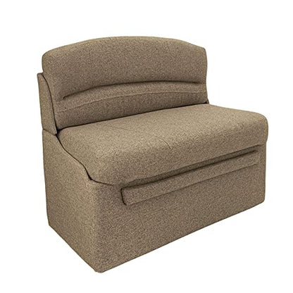 RecPro Charles 38" RV Dinette Booth with Storage | Cloth | Converts to Bed | RV Dining Room | RV Furniture (1 Booth, Oatmeal) - color: Oatmeal, size: 1 Booth