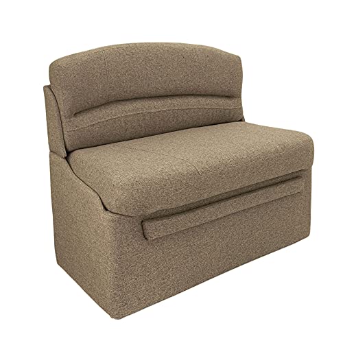 RecPro Charles 38" RV Dinette Booth with Storage | Cloth | Converts to Bed | RV Dining Room | RV Furniture (1 Booth, Oatmeal) - color: Oatmeal, size: 1 Booth