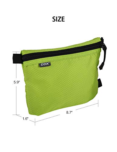 GOX Small Toiletry Bag for Men Bulk Cosmetic Bag Dopp Kit Carry On Zipper Pouch Organization Nylon Small Packing Sack Water Repellent - color: Green