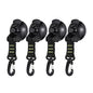 4PCS Heavy Duty Suction Cups with Hooks, Car Camping Tie Down Tarp Accessory, Strong Power Viscous Silicone and Securing Hook, Universal for Car Awning, Boat, Camping Trap (Green) - color: Green