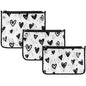 Tiny Twinkle Diaper Bag Organizing Pouches|3 Pack Mess-Proof Clear Front Travel Organizer Bags&TSA Approved Toiletry Bag Set for Baby and Mom Essentials - color: Hearts