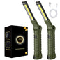 LED Work Light Rechargeable Flashlight, Tool Gifts for Fathers Day Dad Hubby Men Him Husband Mechanic Torch Grill Light Inspection Lamp Magnetic Base 5 Modes 360° Rotate Car Emergency Repair Green - color: Green