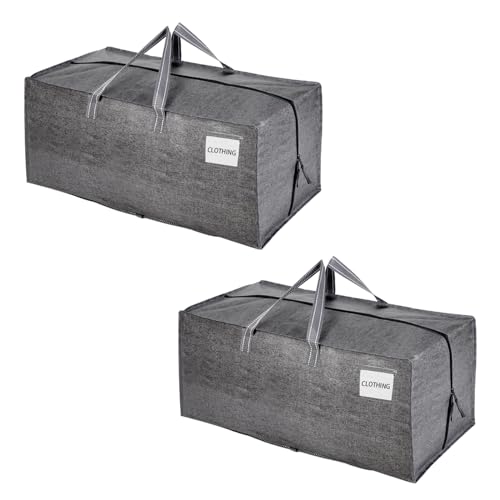 VENO 2 Pack Heavy Duty Moving Bags with Backpack Straps, Zippers & Handles, Extra Large Packing Bags for College Dorm Essentials, Moving Supplies Alternative to Cardboard Moving Boxes - color: Gray, size: 2 Pack
