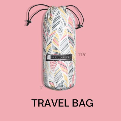 BAY LAUREL Turkish Beach Towel with Travel Bag 39 x 71 Quick Dry Sand Free Lightweight Large Oversized Towels Light - color: Light Pink With Pink Floral