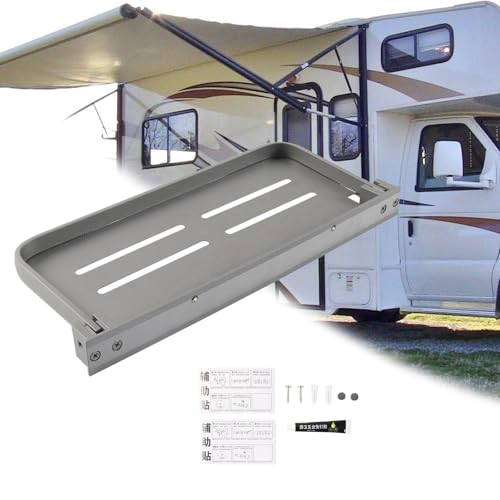 Aluminum Fold Down Wall Shelf for Motorhomes Essential Space Saving Storage for Kitchen Living Area Bedroom Use
