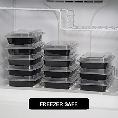 Freshware Meal Prep Containers [50 Pack] 1 Compartment Food Storage Containers with Lids, Bento Box, BPA Free, Stackable, Microwave/Dishwasher/Freezer Safe (28 oz) - size: 28OZ_50PK