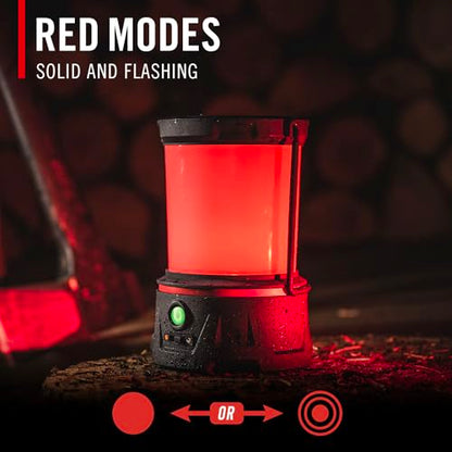 COAST EAL40R 2500 Lumen Rechargeable Emergency Camping Lantern with Red Flashing Mode, Carabiner, Diffuser, Foldeable Handle, Moonglow™ Low Mode, Illuminated Power Button, USB-C Power Bank