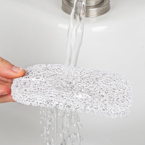 4 Pack Soap Holder Pad，Soap Holder for Kitchen & Bathroom，White Non-Slip Soap Lifting Pads for Soap Dish - color: White Soapdish Pad