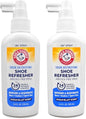 Arm & Hammer Shoe Refresher Spray, Odor Eliminator for Sneakers, 24 Odor & Wetness Control, Aerosol-Free Shoe Deodorizer Spray, Ocean Blast Scent, 3.4 oz, Pack of 2 - size: 3.4 Ounce (Pack of 2)