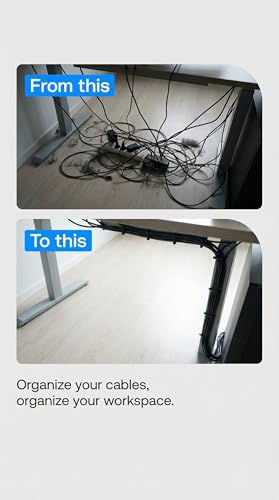 314 Piece Cord Organizer & Cable Management Set, All in One Desk and TV Cable Management Kit with Clips, Sleeves, Ties, Mounts for Home Office Perfect Tech Organizer Scissors & Travel Case Included