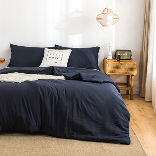 COTTEBED Sliky Soft Fluffy Bedding Comforters Sets for Twin Size Bed, Light Weight All Season Use,Made with Cozy Washable Cotton Microfiber Reversible Fabric,1 Comforter & 1 Pillow Sham,Navy Blue - color: Dark Navy Blue, size: Twin/Twin XL(Comforter Set)