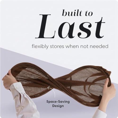 Handy Laundry Collapsible Mesh Pop Up Laundry Hamper with Side Pocket, Breathable & Space-Saving Foldable Basket for Clothes, Toys, Travel, Storage, 14 x 13 x 24 in, Brown - color: Brown