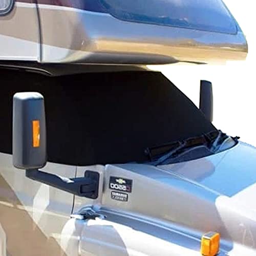 ShadePro - ShadeMaster RV Windshield Sunshade - Front Window Cover Screen Shade for RVs - Class C Motorhome Windshield Cover - Includes Wiper Covers & Storage Bag - size: Class C UNIVERSAL