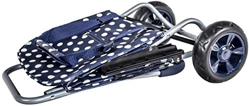 dbest products Trolley Dolly Shopping Grocery Foldable Cart Storage Mom, Blue Polka Dot - color: Blue Polka Dot, style: Cart