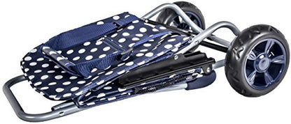 dbest products Trolley Dolly Shopping Grocery Foldable Cart Storage Mom, Blue Polka Dot - color: Blue Polka Dot, style: Cart