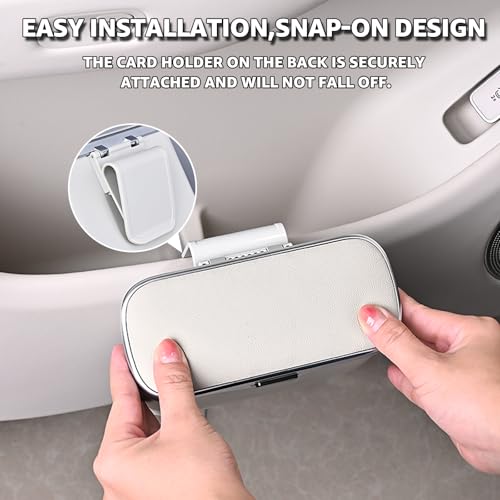 HOLDCY Car Trash Can, Waterproof Multi‑Functional Auto Trash Bin for Door/Console/Seat Back, Universal Vehicle Garbage Can for Car/Truck/SUV Drivers (White) - color: White