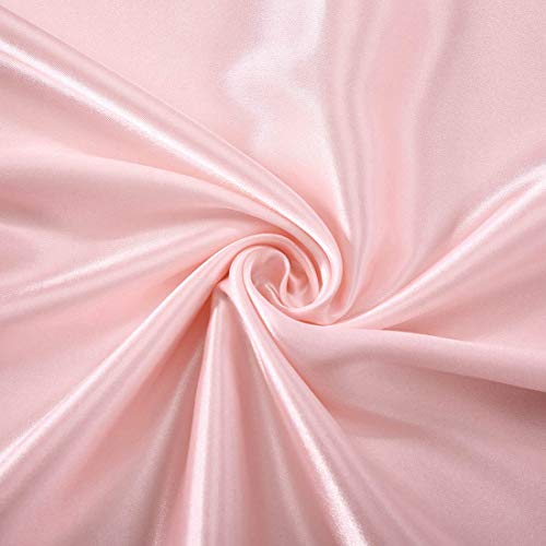 Homiest 3pcs Satin Sheets Set Luxury Silky Satin Bedding Set with Deep Pocket, 1 Fitted Sheet + 1 Flat Sheet + 1 Pillowcase (Twin XL Size, Blush Pink) - color: Blush Pink, size: Deep pocket - Twin XL size