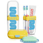 VITVITI Travel Soap Case Container, Portable Toothbrush Travel Case Dish Tray, 7.88 Inch Toothpaste Traveling Toothbrush Holder Set with Cover for Trip/Bathroom/Camping, Yellow - color: Yellow