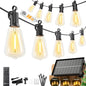 Brightown 58FT Solar String Lights Outdoor Waterproof, Patio Lights with Remote and 25+1 LED Shatterproof Bulbs, Dimmable & Timable, 3 Light Modes, Solar Lights Outdoor for Yard Camping Party Outside - size: 58FT(25 Sockets)