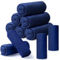 Buryeah 10 Pcs Fleece Blanket Bulk Soft Warm Fleece Blankets Cozy Lightweight Throw Blankets Plush Pet Throw Blanket for Home Bed Sofa Office Wedding Gifts Travel(50" X 60",Blue) - color: Blue