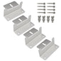 Spartan Power Silver Solar Panel Z Bracket Mount - Lightweight Anodized Aluminum Mounting Brackets for RVs, Trailers, Vans, Campers, Boats, Walls, Roof - Set of 4 - size: Silver