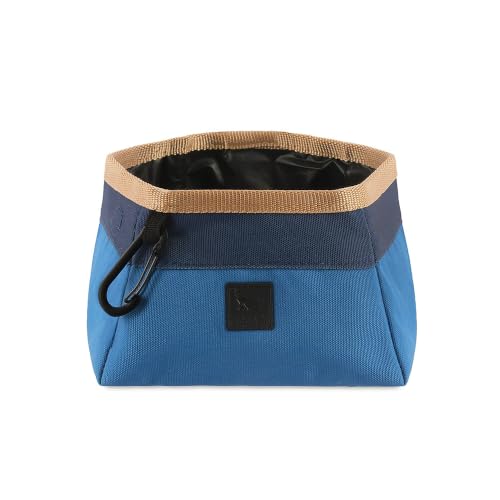 P.L.A.Y. Collapsible Dog Water & Food Bowl - Great Dogs, Travel, On-the-go, Hiking, Outdoors - Portable, Folds Flat, Waterproof, Easy Clean, 2.3L Capacity (River) - color: River