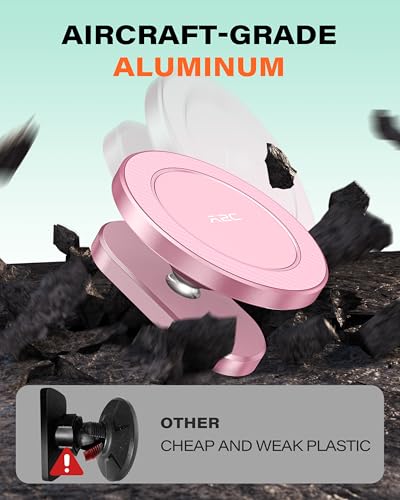 A2C Alloy Magnetic Golf Cart Phone Holder for MagSafe iPhone, Cool Golf Gifts for Female Golfers Her Ladies Women Girls Mom Mother Wife, Romantic Golf Course Accessories Essentials Gadgets (Pink) - color: Pink