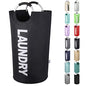 115L Large Laundry Hamper with Handles, Collapsible Laundry Basket, Tall Foldable Clothes Hamper Bag - Freestanding, Easy Carry, Durable – Black - color: Black, size: 115L