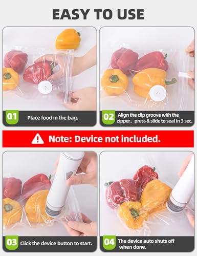 Vacuum Sealer Bags, Reusable Vacuum Zipper Bag, BPA Free Heavy Duty Vacuum Storage Bag for Food 15 Bags (15 Large Bags (10.24x13.39 in)) - size: 15 Large Bags (10.24x13.39 in)