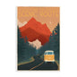 Stupell Industries 'Take the Scenic Route Phrase Retro Mountain Travel', Wall Plaque Art, 13 x 19 Inches, Easy to Hang and Sturdy, Made in USA, by Janelle Penner - size: 19"L x 13"W