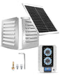Shipping Containers Solar Vents Kit with Battery Run Day/Night, 25W Foldable Solar Panel with 88000mAh Battery, USB Charging, Rain and Hail Proof, Suitable for Container Houses, Containers, Offices